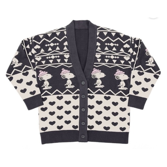 Peanuts Sweaters - Peanuts Snoopy Button Cardigan